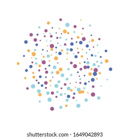 Festive background with multi color confetti. Flying confetti.