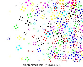 Festive background with multicolored confetti.  Abstract colorful background. Astral design. Vector illustration
