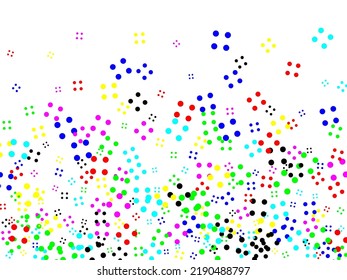 Festive background with multicolored confetti.  Abstract colorful background. Astral design. Vector illustration