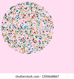 Festive background with multicolored confetti. Yellow, pink, blue circles but against a white background. Flying confetti.