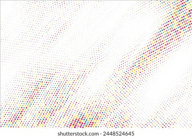 Festive background with multicolored confetti. Yellow, pink, blue circles but against a white background. Flying confetti.	