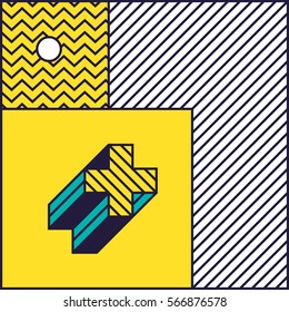 Festive Background in Neo Memphis Style Colorful Decorative Wallpaper with Simple Editable Bold Block Bright Smyk Color