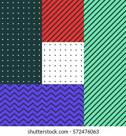 Festive Background in Neo Memphis Style Colorful Decorative Wallpaper with Simple Editable Bold Block Bright Color positive digital print
