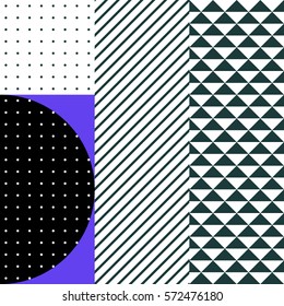 Festive Background in Neo Memphis Style Colorful Decorative Wallpaper with Simple Editable Bold Block Bright Color positive digital print