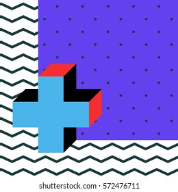 Festive Background in Neo Memphis Style Colorful Decorative Wallpaper with Simple Editable Bold Block Bright Color positive digital print