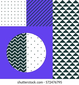 Festive Background in Neo Memphis Style Colorful Decorative Wallpaper with Simple Editable Bold Block Bright Color positive digital print