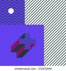 Festive Background in Neo Memphis Style Colorful Decorative Wallpaper with Simple Editable Bold Block Bright Color positive digital print