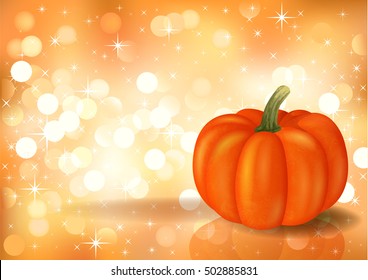 Festlicher Hintergrund mit Kürbis zu Halloween oder Thanksgiving-Tag, Vektorformat