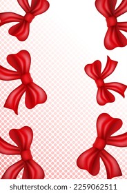 Festive background from realistic bows. Vector illustration