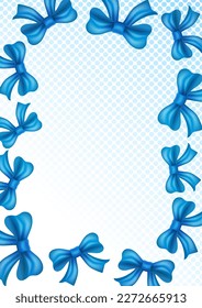 Festive background from realistic bows. Vector illustration