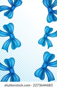 Festive background from realistic bows. Vector illustration