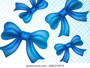 Festive background from realistic bows. Vector illustration - Shutterstock ID 2281374975