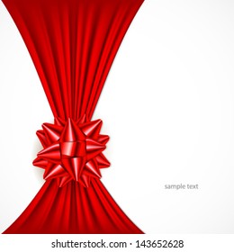 Fondo festivo con arco rojo.