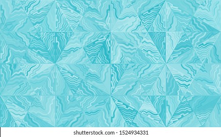 Festive background. Seamless pattern. Snowflakes arranged in a honeycomb structure. Randomly painted elements. 