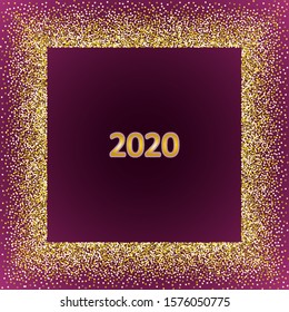 Festive background with sequins. 2020 New year and Christmas.