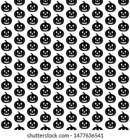 Festive background with silhouettes of gourds on a white background for the design of Halloween holiday cards. Vector illustration with wild flying creatures.
