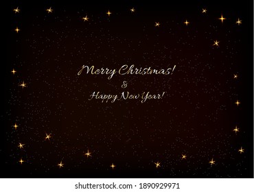 festive background with snow and sparkles