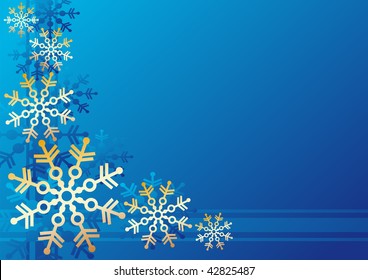 festive background from snowflake and tape