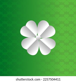 festive background for St. Patrick's Day with the image of traditional four-leaf clover according to the legend that brings good luck