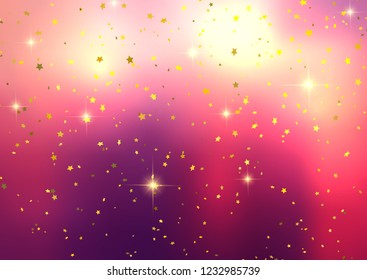 Festive background with star confetti design