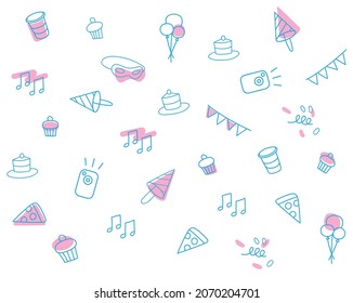 Festive background styled happy birthday greeting. Vector illustration. 