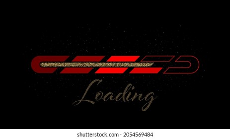 Festive background vector gold dust loading stripes red on black background, design element