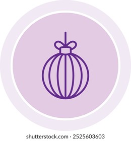 Festive Ball Drop with Ornaments Icon Representing New Year Celebrations and Holiday Decorations, Perfect for Highlighting Countdown Events, Parties, and Seasonal Festivities in a Joyful Design