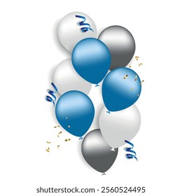 Festive balloon frame, vector illustration
