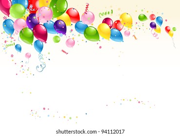 Festive balloons background