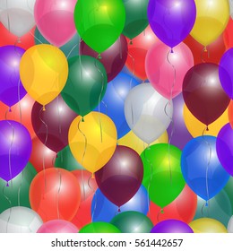 festive balloons background vector illustration 