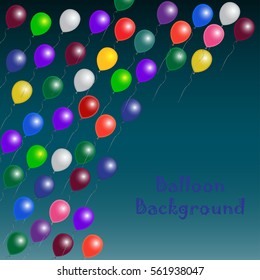 festive balloons background vector illustration