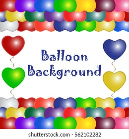 festive balloons background vector illustration