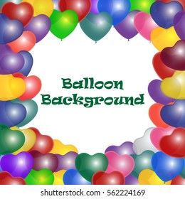 festive balloons background vector illustration