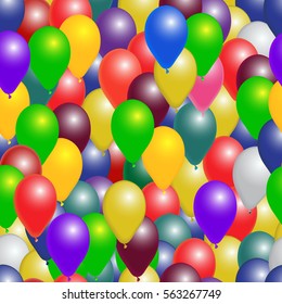 festive balloons background vector illustration