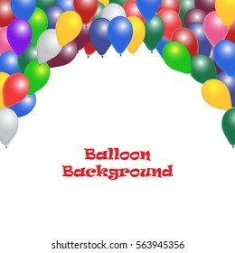 festive balloons background vector illustration 