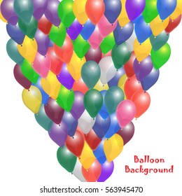 festive balloons background vector illustration