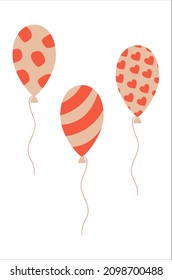 Festliche Ballons. Festliche Dekoration. Einfach, modern, minimalistisch.