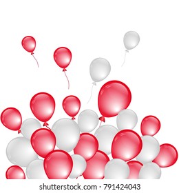 Festive balloons. Valentine's Day. Vector illustration for your design