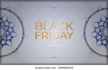 Festive Baner Black Friday in beige color with abstract ornament