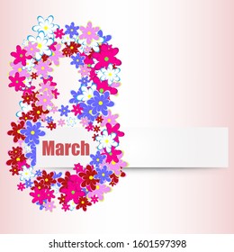 
Festive banner abstract background for March 8. Design element. Vector illustration