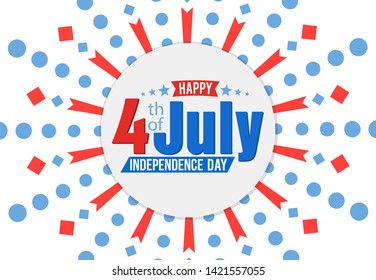 Festive banner for American Independence Day 4th of July. Vector