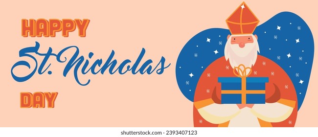 Festive banner for Happy Saint Nicholas Day