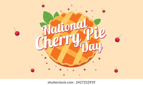 Festive banner for National Cherry Pie Day