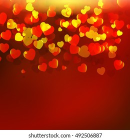 Festive, beavertail, red with hearts background