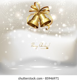 festive  bells  on the Christmas background