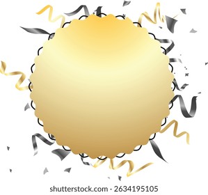 Festive birthday frame vector illustration on white.