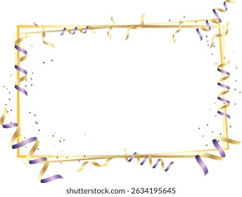 Ilustración vectorial festiva del marco del cumpleaños en blanco.