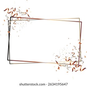 Ilustración vectorial festiva del marco del cumpleaños en blanco.