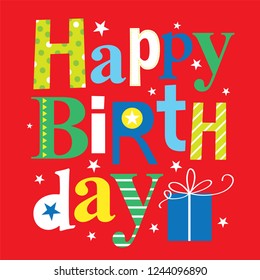 festive birthday greeting card