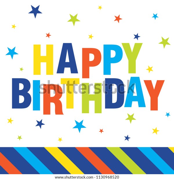 Festive Birthday Greeting Card Stock Vector (Royalty Free) 1130968520 ...